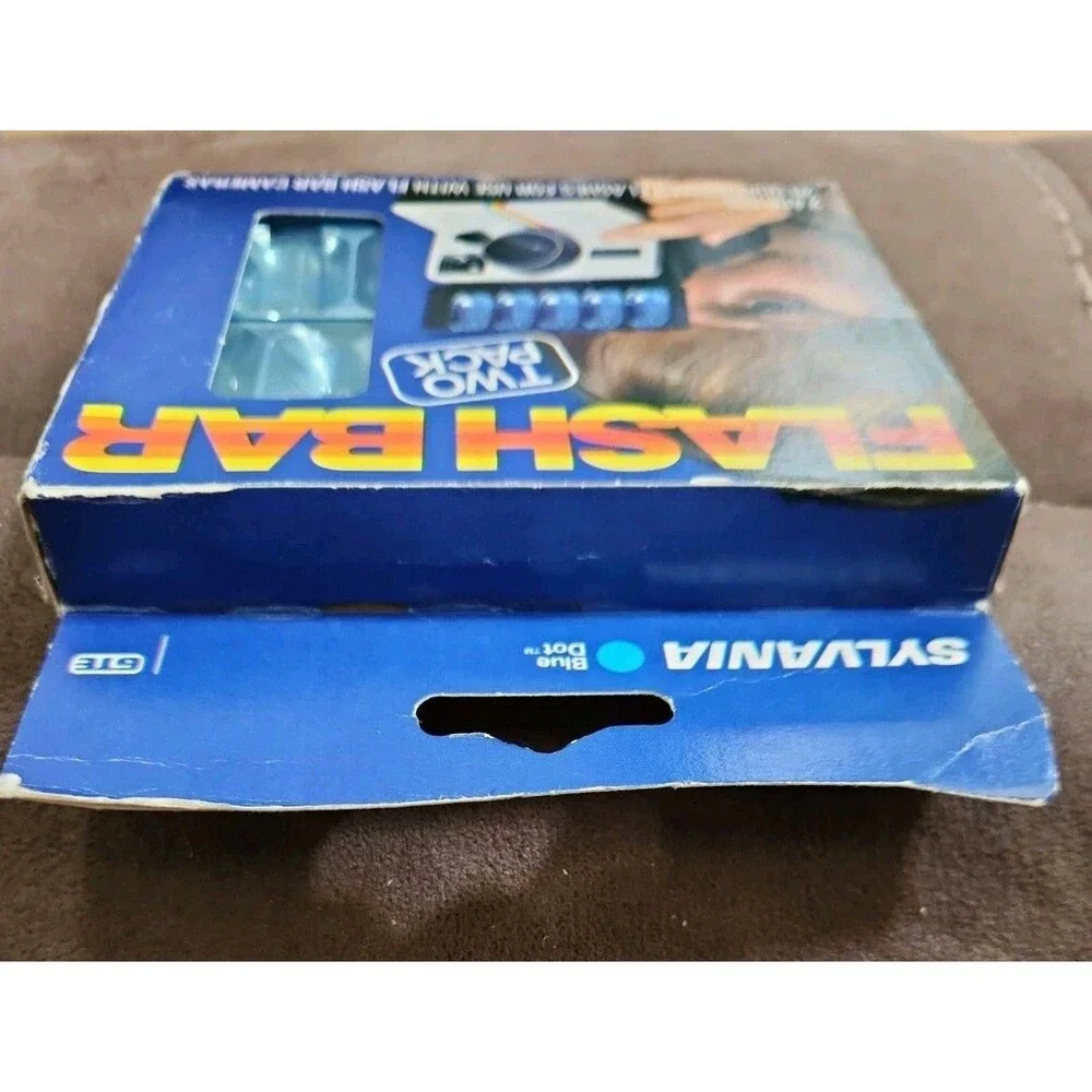 Vintage Sylvania Two Pack Blue Dot Flash Bar 20 Flashes for Camera For Polaroids
